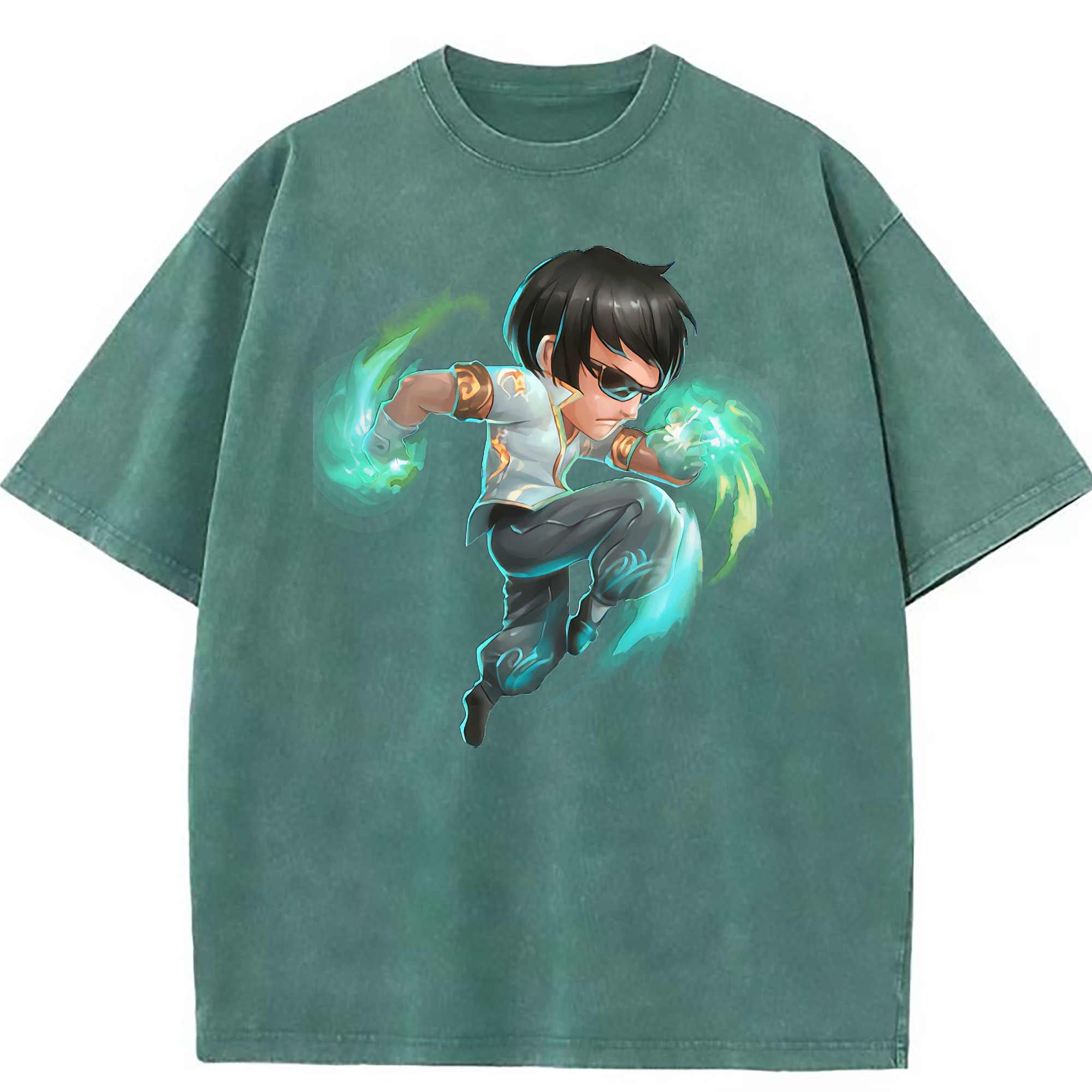 （画像用） リーグ・オブ・レジェンド League of Legends LOL 綿100% ヴィンテージ風 半袖Tシャツ（フロントプリント）